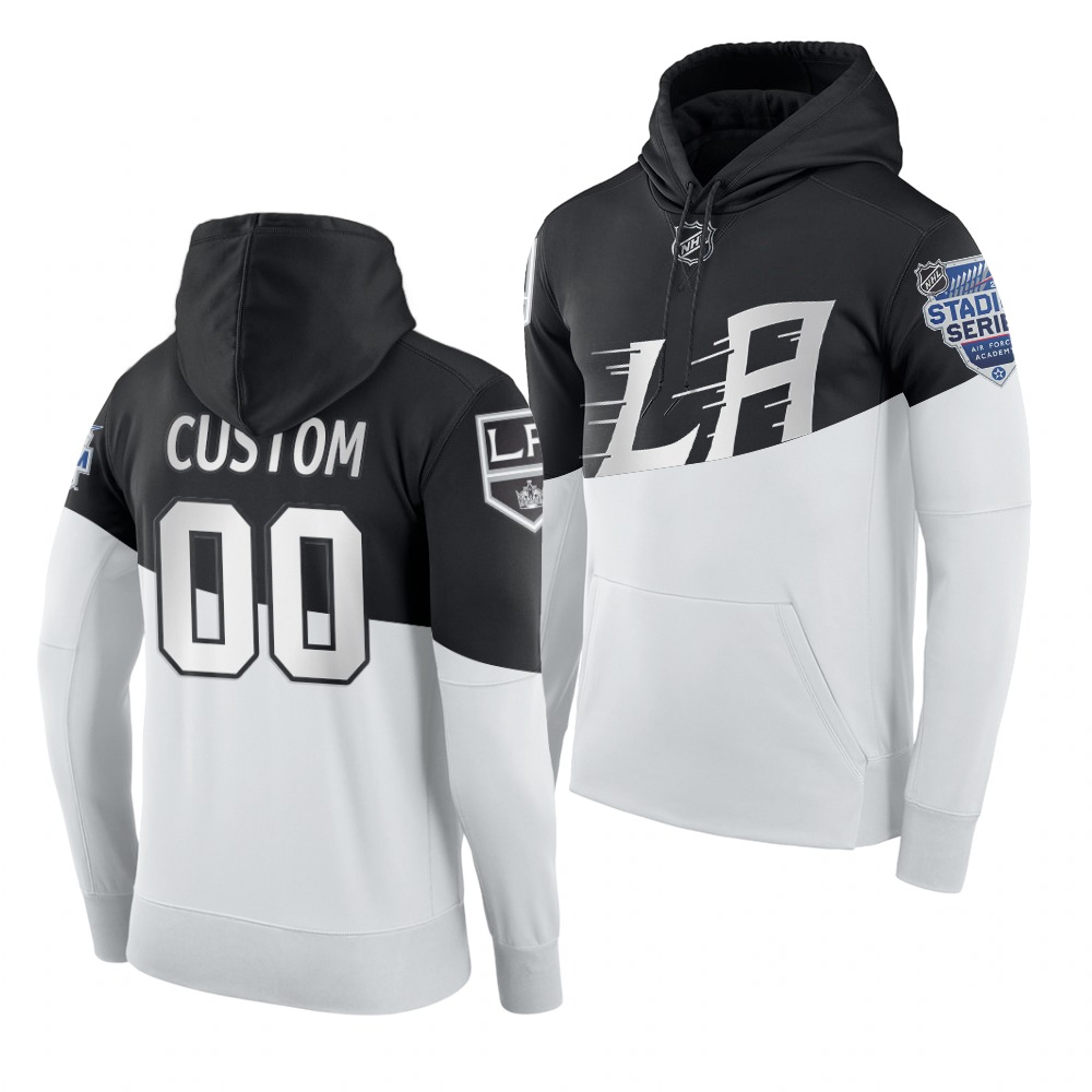 Adidas Los Angeles Kings Custom Men 2020 Stadium Series White Black NHL Hoodie->customized nhl jersey->Custom Jersey